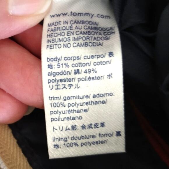 Tommy Hilfiger Triple Zip Crossbody Bag Beige Red White Navy Pre-Owned - Picture 10 of 12